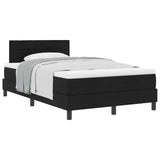 Letto a molle con testiera Nero 120 x 200 cm Tessuto