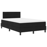 Letto a molle con testiera Nero 120 x 200 cm Tessuto