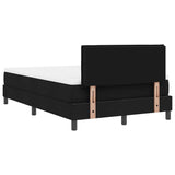 Letto a molle con testiera Nero 120 x 200 cm Tessuto