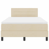 Letto box spring con materasso Crema 120 x 200 cm Tessuto