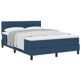 Letto a molle con testiera Blu 140 x 190 cm Tessuto