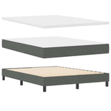Letto a molle con testiera Grigio scuro 140 x 200 cm Tessuto