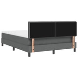 Letto a molle con testiera Grigio scuro 140 x 200 cm Tessuto