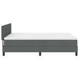 Letto a molle con testiera Grigio scuro 140 x 200 cm Tessuto