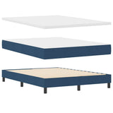 Letto a molle con cuscino con testiera Blu 160 x 200 cm Tessuto