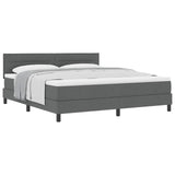 Letto a molle con testiera Grigio scuro 180 x 200 cm Tessuto