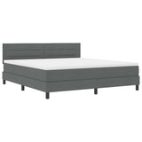 Letto a molle con testiera Grigio scuro 180 x 200 cm Tessuto