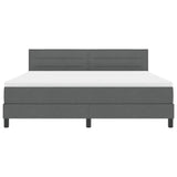 Letto a molle con testiera Grigio scuro 180 x 200 cm Tessuto