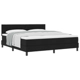 Letto a molle con testiera Nero 180 x 200 cm Tessuto