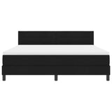 Letto a molle con testiera Nero 180 x 200 cm Tessuto