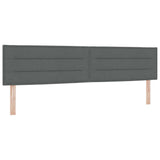 Letto a molle con testiera Grigio scuro 200 x 200 cm Tessuto