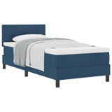 Letto a molle con materasso Blu 80 x 200 cm Tessuto