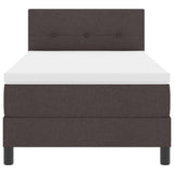 Letto box spring con materasso Marrone Scuro 100 x 200 cm