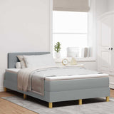Letto box spring con materasso Grigio chiaro 120 x 190 cm