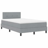 Letto box spring con materasso Grigio chiaro 120 x 190 cm