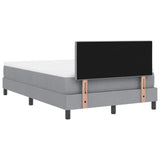 Letto box spring con materasso Grigio chiaro 120 x 190 cm