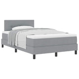 Letto box spring con materasso Grigio chiaro 120 x 190 cm