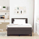 Letto a molle con testiera Marrone Scuro 120 x 190 cm Tessuto