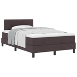 Letto a molle con testiera Marrone Scuro 120 x 190 cm Tessuto