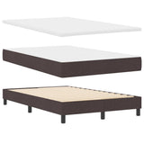 Letto a molle con testiera Marrone Scuro 120 x 190 cm Tessuto