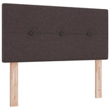 Letto a molle con testiera Marrone Scuro 120 x 190 cm Tessuto