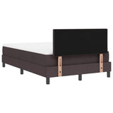 Letto a molle con testiera Marrone Scuro 120 x 190 cm Tessuto