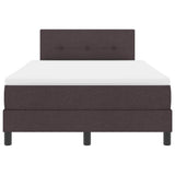 Letto a molle con testiera Marrone Scuro 120 x 190 cm Tessuto