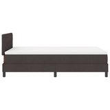 Letto a molle con testiera Marrone Scuro 120 x 190 cm Tessuto