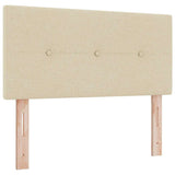 Letto box spring con materasso Crema 120 x 190 cm Tessuto