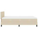 Letto box spring con materasso Crema 120 x 190 cm Tessuto