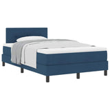 Letto box spring con materasso Blu 120 x 200 cm Tessuto
