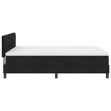 Letto a molle con testiera Nero 140 x 200 cm Tessuto