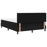 Letto a molle con testiera Nero 160 x 200 cm Tessuto