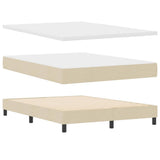 Letto a molle con testiera Crema 160 x 200 cm Tessuto