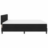Letto a molle con testiera Nero 180 x 200 cm Tessuto