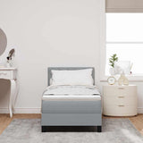 Letto a molle con materasso Grigio chiaro 80 x 200 cm Tessuto