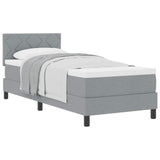 Letto a molle con materasso Grigio chiaro 80 x 200 cm Tessuto
