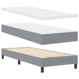 Letto a molle con materasso Grigio chiaro 80 x 200 cm Tessuto