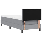 Letto a molle con materasso Grigio chiaro 80 x 200 cm Tessuto