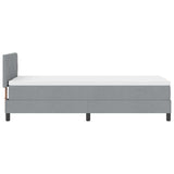 Letto a molle con testiera Grigio chiaro 80 x 200 cm Tessuto