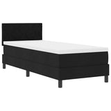 Letto a molle con testiera Nero 80 x 200 cm Tessuto