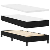 Letto a molle con testiera Nero 80 x 200 cm Tessuto