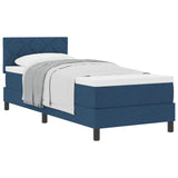 Letto a molle con materasso Blu 80 x 200 cm Tessuto