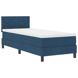 Letto a molle con materasso Blu 80 x 200 cm Tessuto