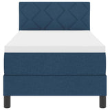 Letto a molle con materasso Blu 80 x 200 cm Tessuto