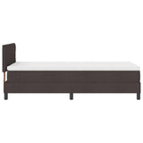 Letto a molle con testiera Marrone Scuro 90 x 190 cm Tessuto