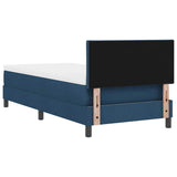 Letto a molle con testiera Blu 90 x 190 cm Tessuto