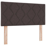 Letto a molle con testiera Marrone Scuro 90 x 200 cm Tessuto