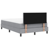 Letto box spring con materasso Grigio chiaro 120 x 190 cm