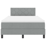 Letto box spring con materasso Grigio chiaro 120 x 190 cm